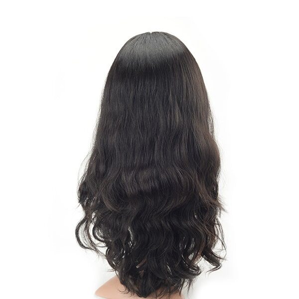 Short layer long hair wavy European hair Koshers wig (1)