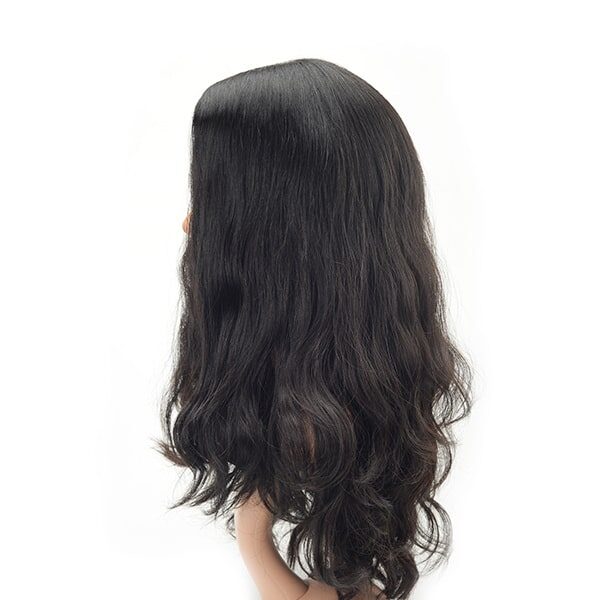 Short layer long hair wavy European hair Koshers wig (5)