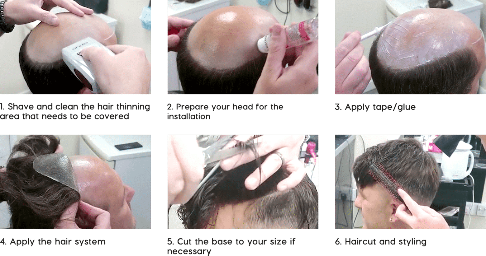 how to attach a men's hair system