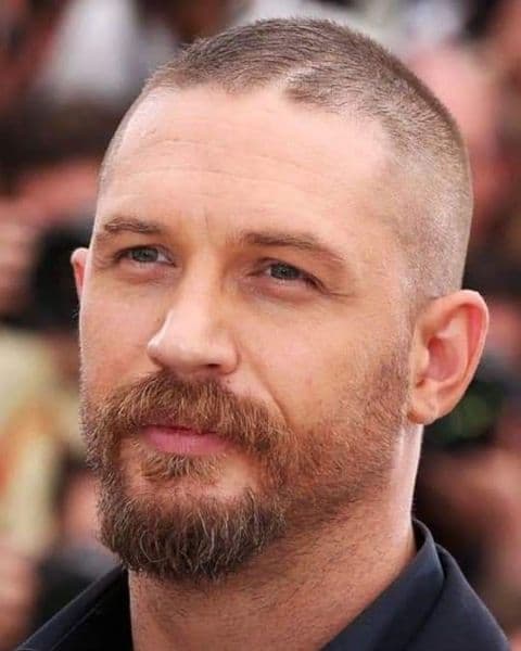 Crew cut hairstyle for balding men on top