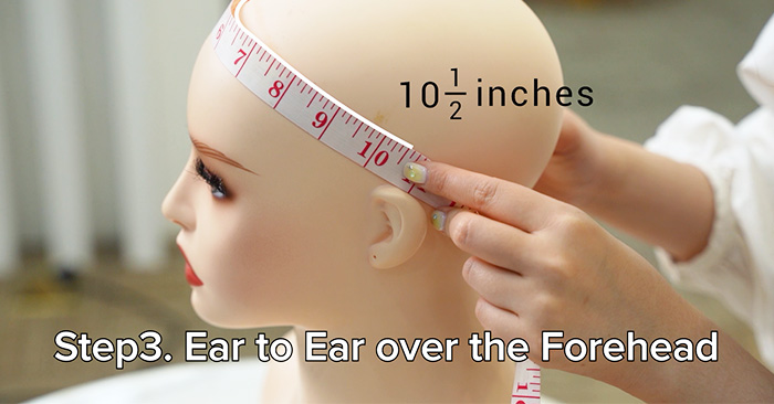 Step3. Ear to Ear over the Forehead