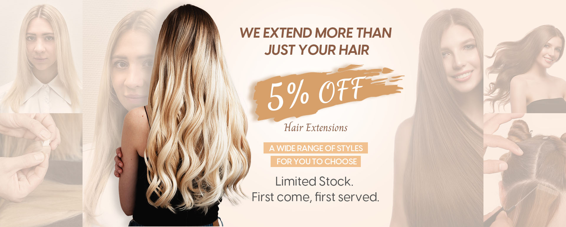 hair extensions sale banner