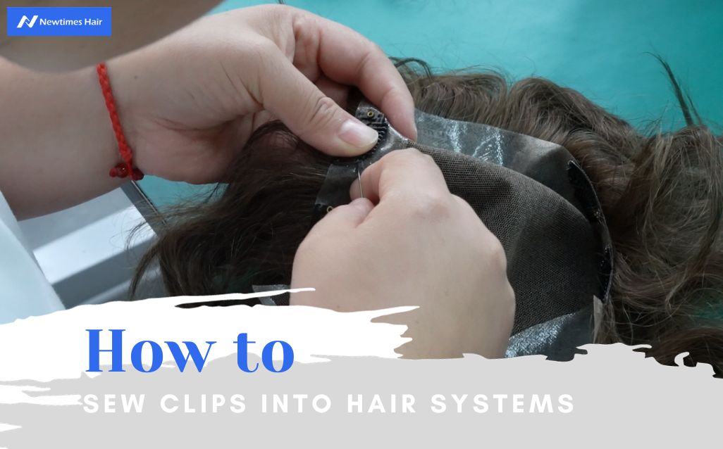 how to sew clips into hair systems